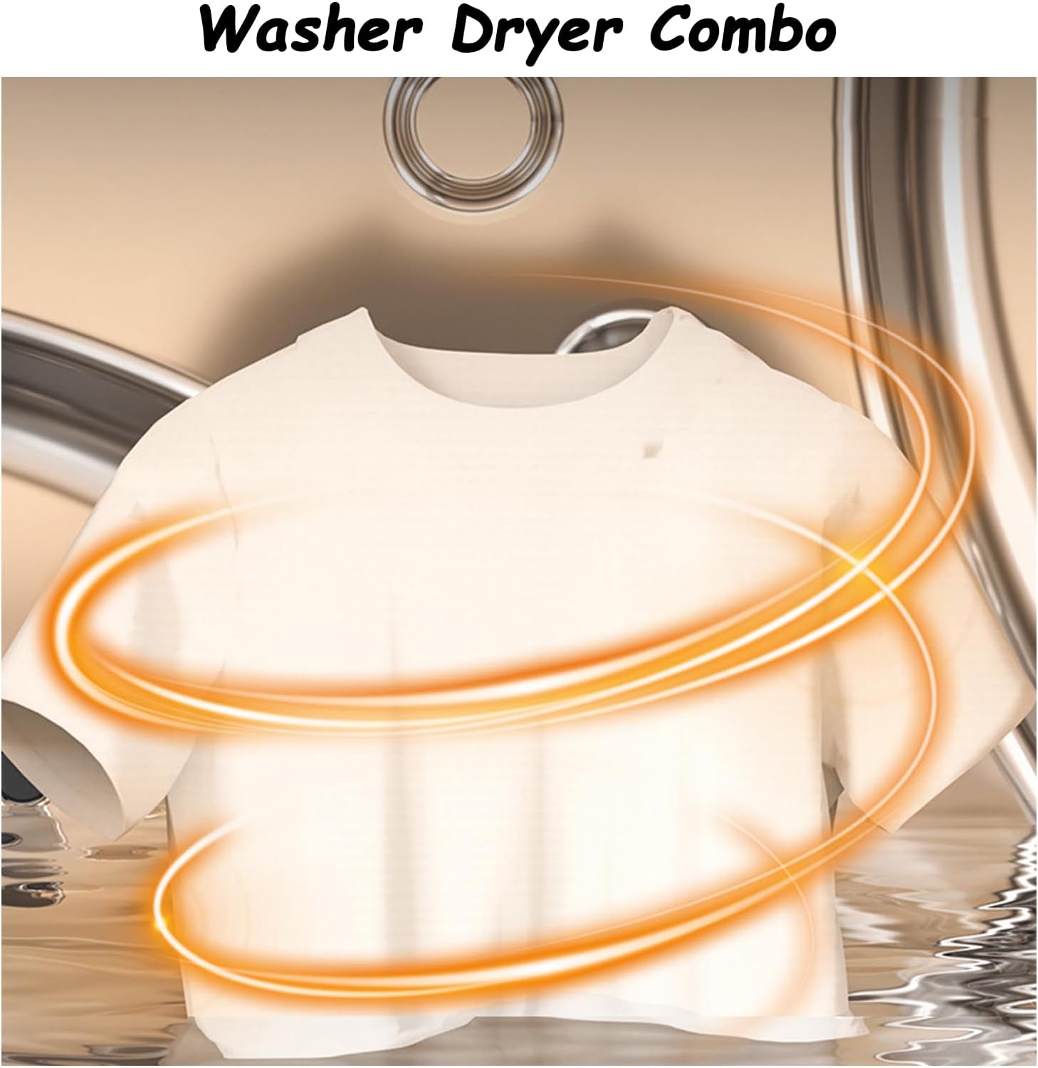 Portable Washing Machine, Wall Hanging Model Underwear Washer, For Apartment Laundry(Size:12.79 * 12.79 * 9.84in,Color:beige)