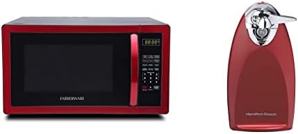 Farberware Countertop Microwave Oven (1000 Watts) and Hamilton Beach Electric Can Opener with Knife Sharpener