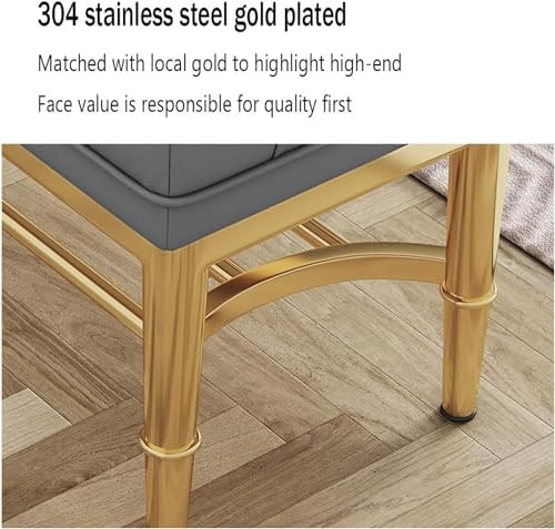 Benches Garden Bench Outdoor Patio Seating Backless Park Chair Lawn Path Slatted Seats,Metal Shoe Bench with PU Cushion, Shoe Storage Rack for Living Room, Bedroom Bed End Stool, Household S