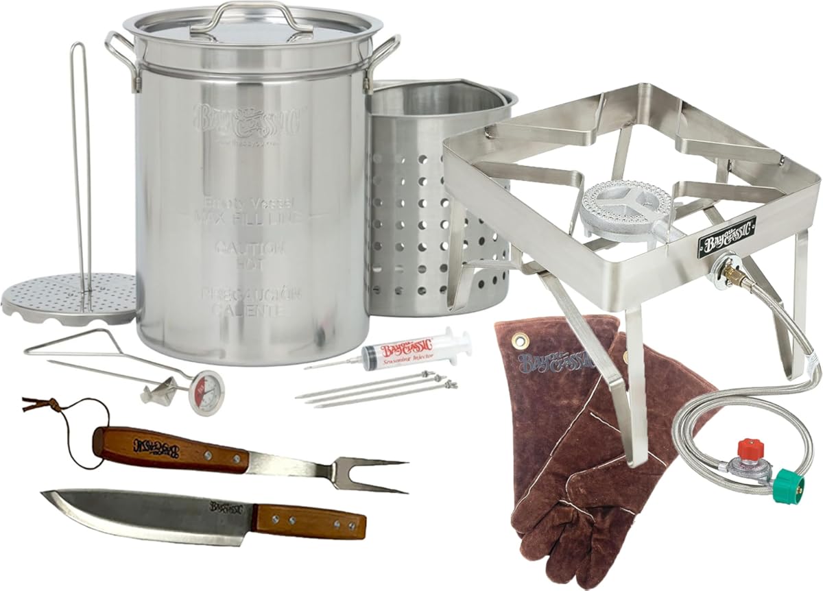 Stainless Steel 32 Quart Turkey Fryer with 16