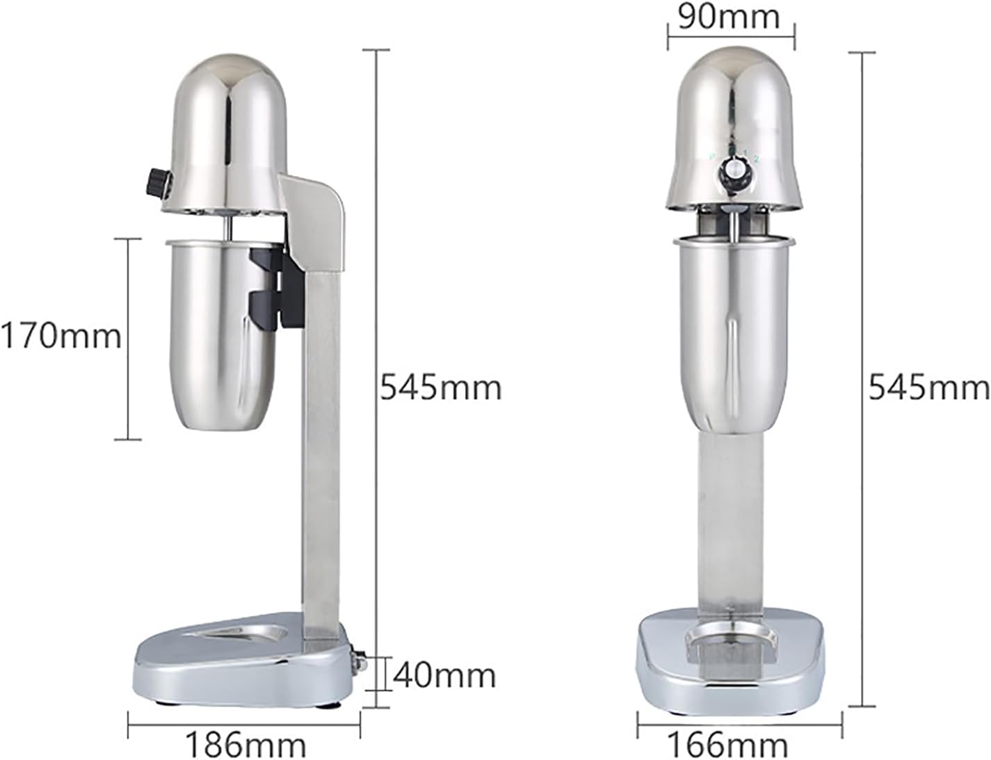 Single/Double Head Milkshake Machine, Commercial Food Blender with 800ML Large Capacity Hot/cold Cup,Motor Speed 18000 Rpm, Two Gears Free Choice Suitable for Protein Shakes,Malted Milk