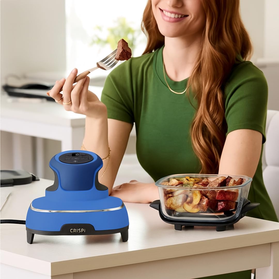 Ninja Crispi 5-in-1 Portable Glass Air Fry Cooking System, 3 Containers & Cover 4-QT, 2.5QT 6-CUP Containers ALL IN ONE