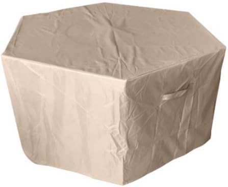 Hiland Heavy-Duty Hexagon Firepit Cover, Camel