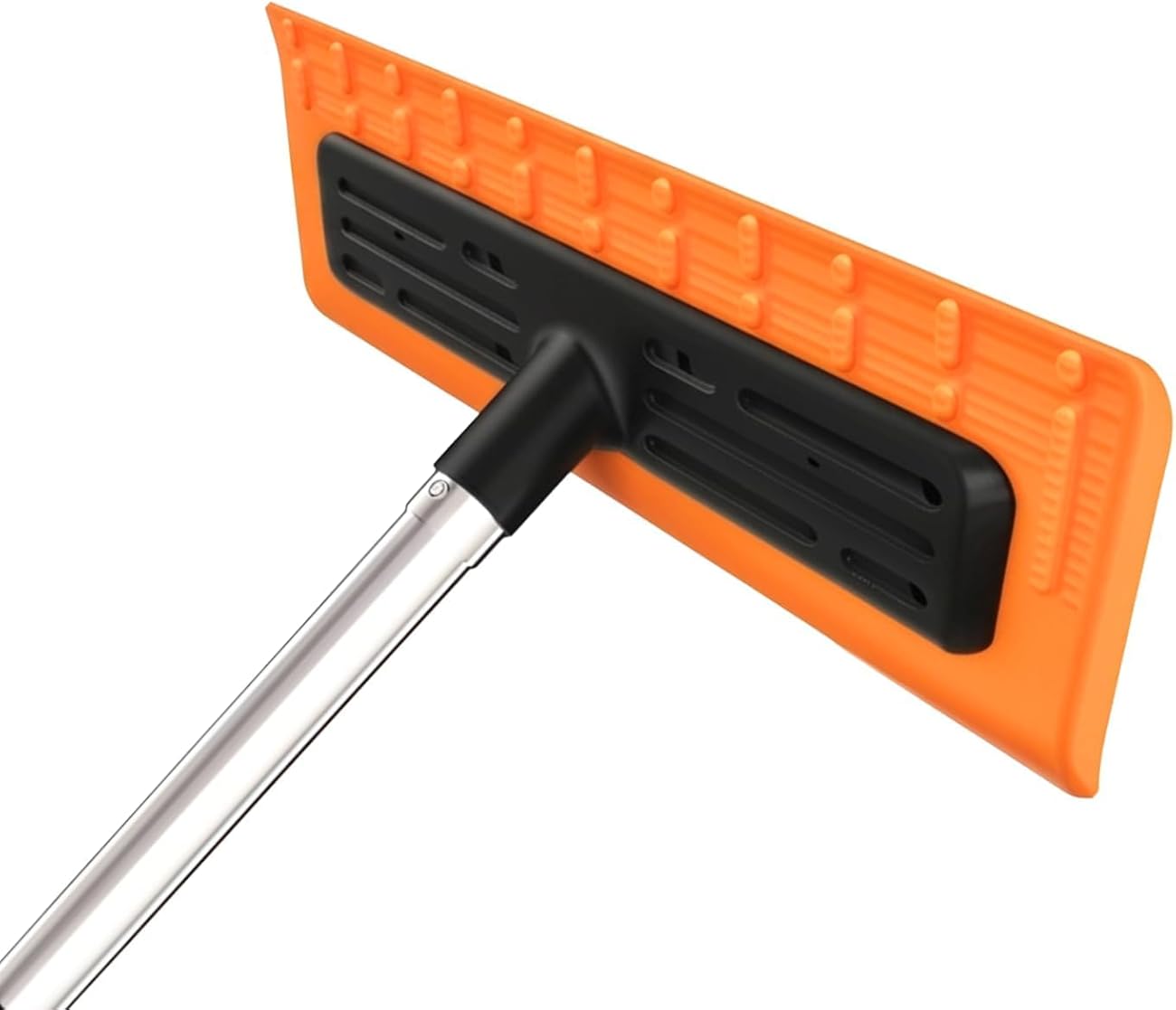 21-Foot Aluminum Handle Snow Rake, S-Shaped Push-Pull Design Snow Removal Tool for Rooftops and Solar Panels(Orange)