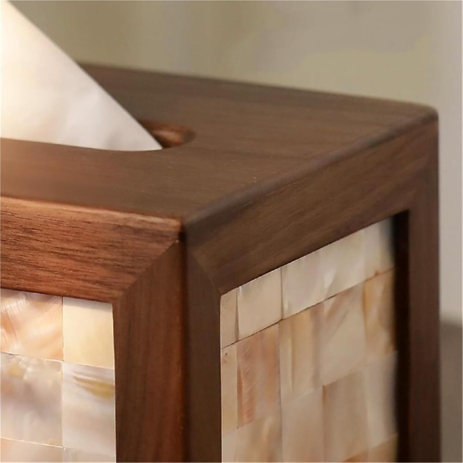 Tissue Vessel Tissue Holder Retro Household Office Rectangular Paper Box Cover Case Napkin Guest Room Must Haves(Natural)