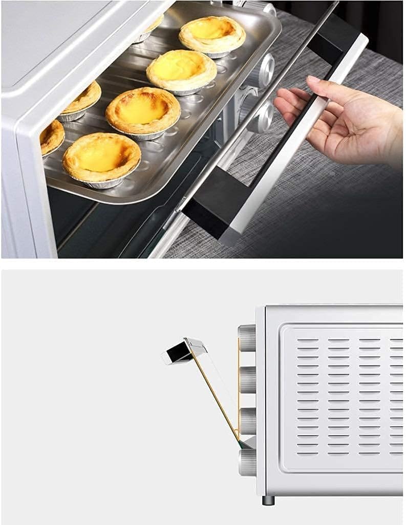 oven mini oven air fryer oven Mini Ovens 40 Liter Large Capacity Baking Oven for Household Use, Small Multifunctional Silver 1500W Electric Oven Toaster Oven Air Fryer,, Onesize