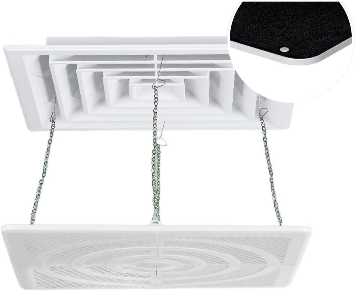 Central Air Conditioner Wind Deflector, Anti Direct Blowing, Wind Guide Cover Baffle, Suitable for Square Air Outlet Of Ceiling Unit, White