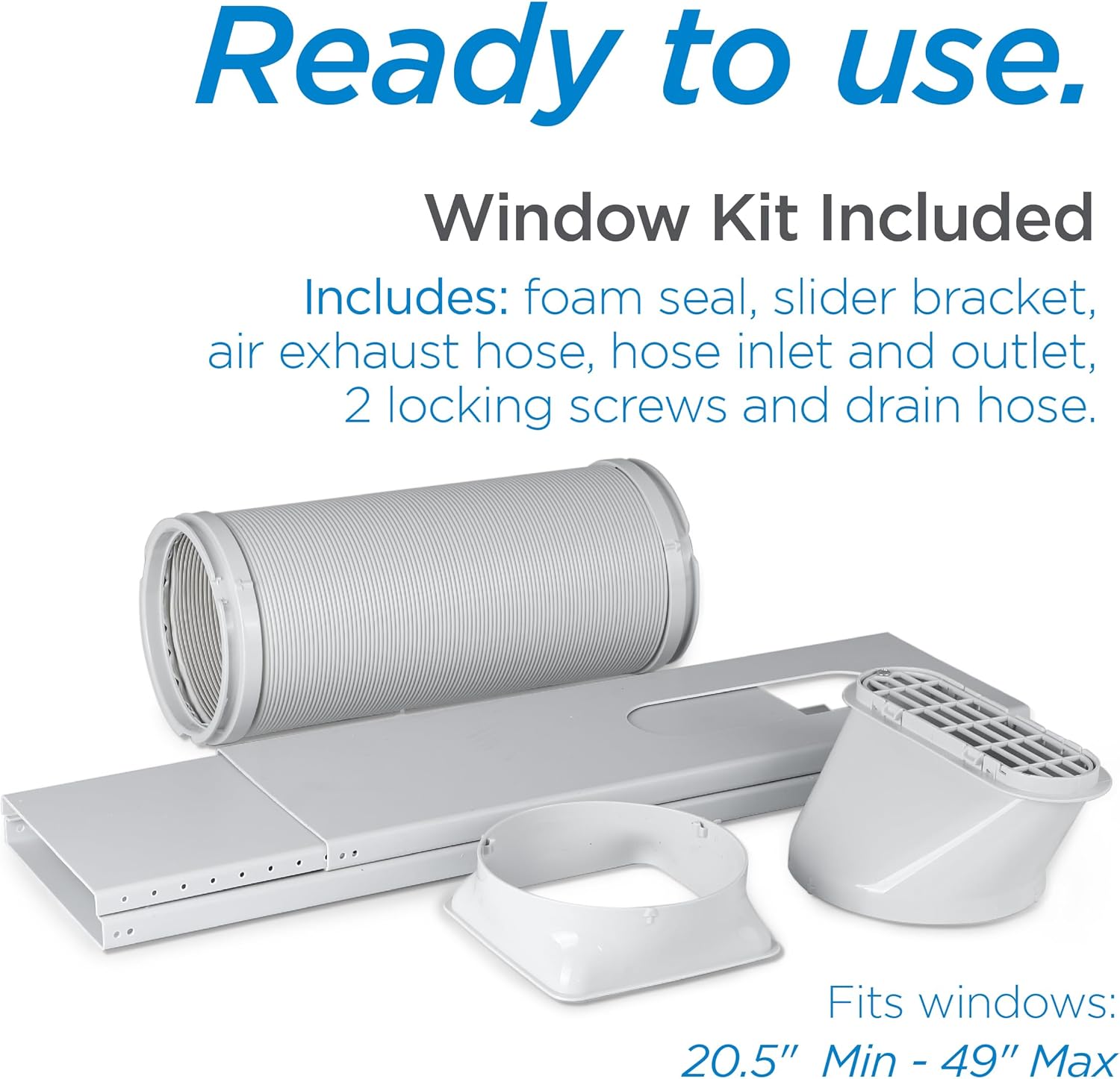 BLACK+DECKER Smart Portable Air Conditioner, 14,000 BTU (10,200 BTU SACC) for Rooms up to 700 Sq. Ft., Smart Portable AC with Follow Me Remote and Window Kit, BPACT14WT, White