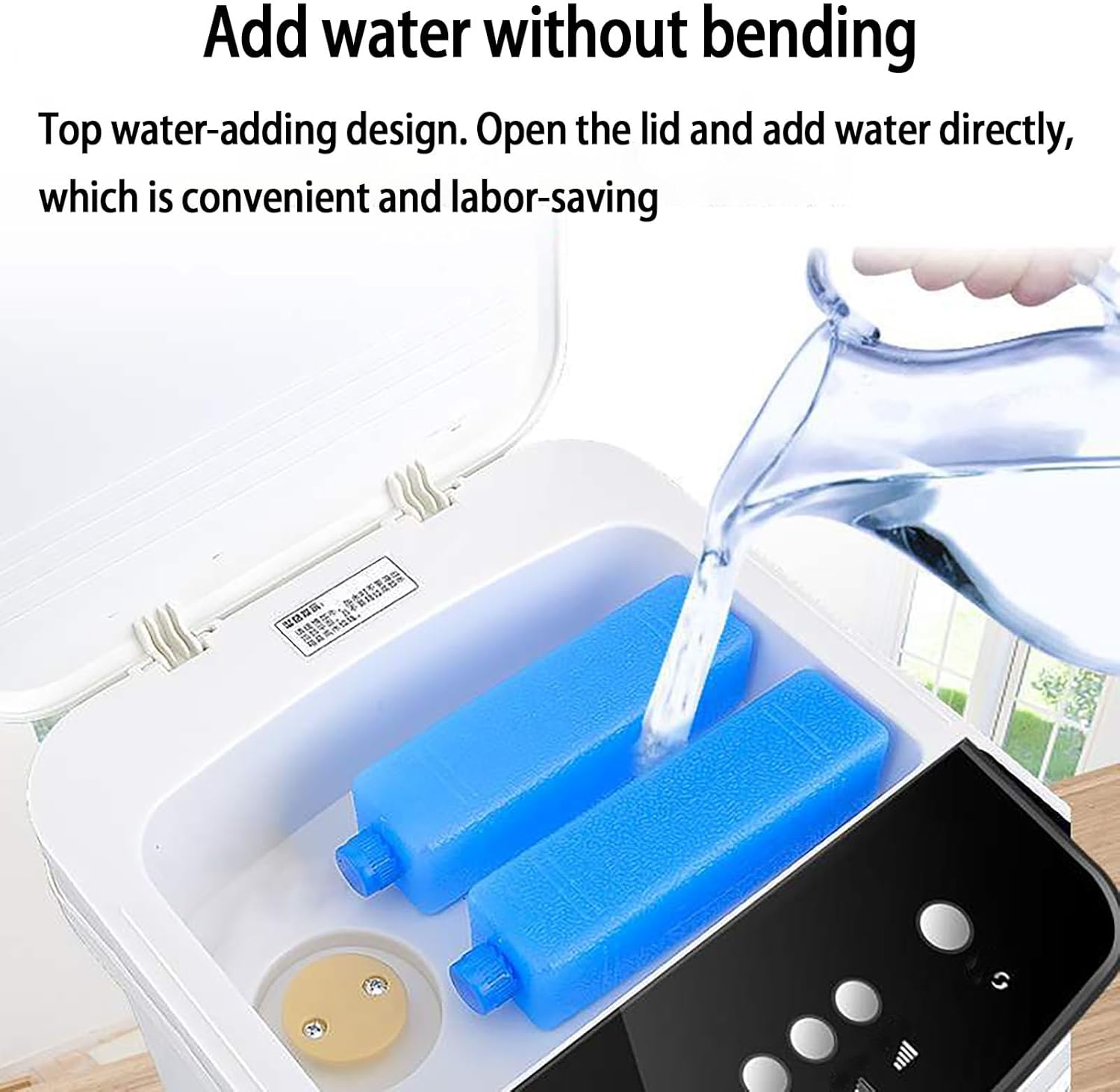 JSDMBD Portable Air Conditioners Portable Evaporative Air Cooler Floor Air Conditioner Cooling Small Electric Fan, Humidification and Purification, Three Speeds, Wide-Angle Swing, Remote Control