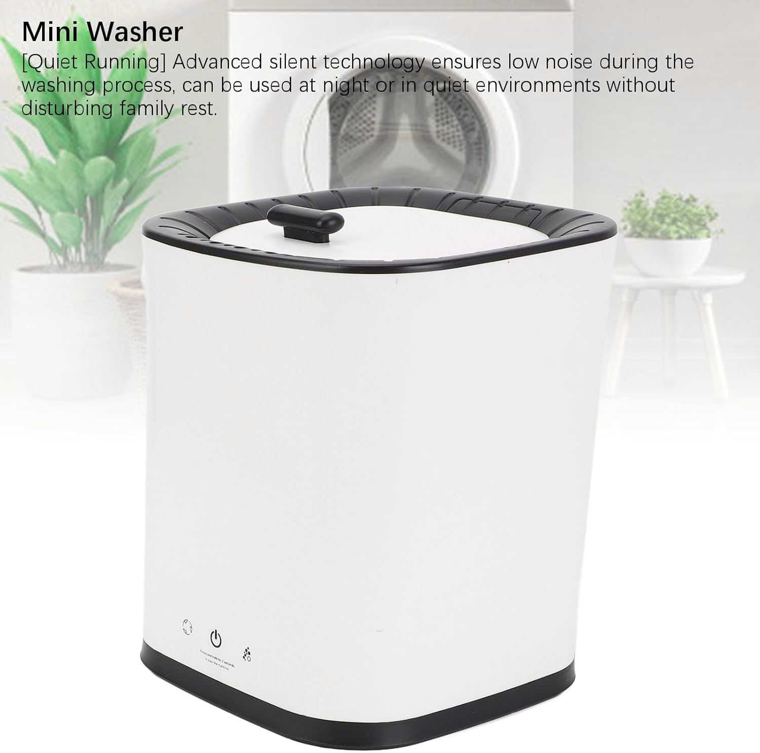 Portable Washing Machine, Efficient Cleaning Laundry Tub Washing Machines Turbine Washer for Home Travel Apartments Dorms Socks (US Plug)