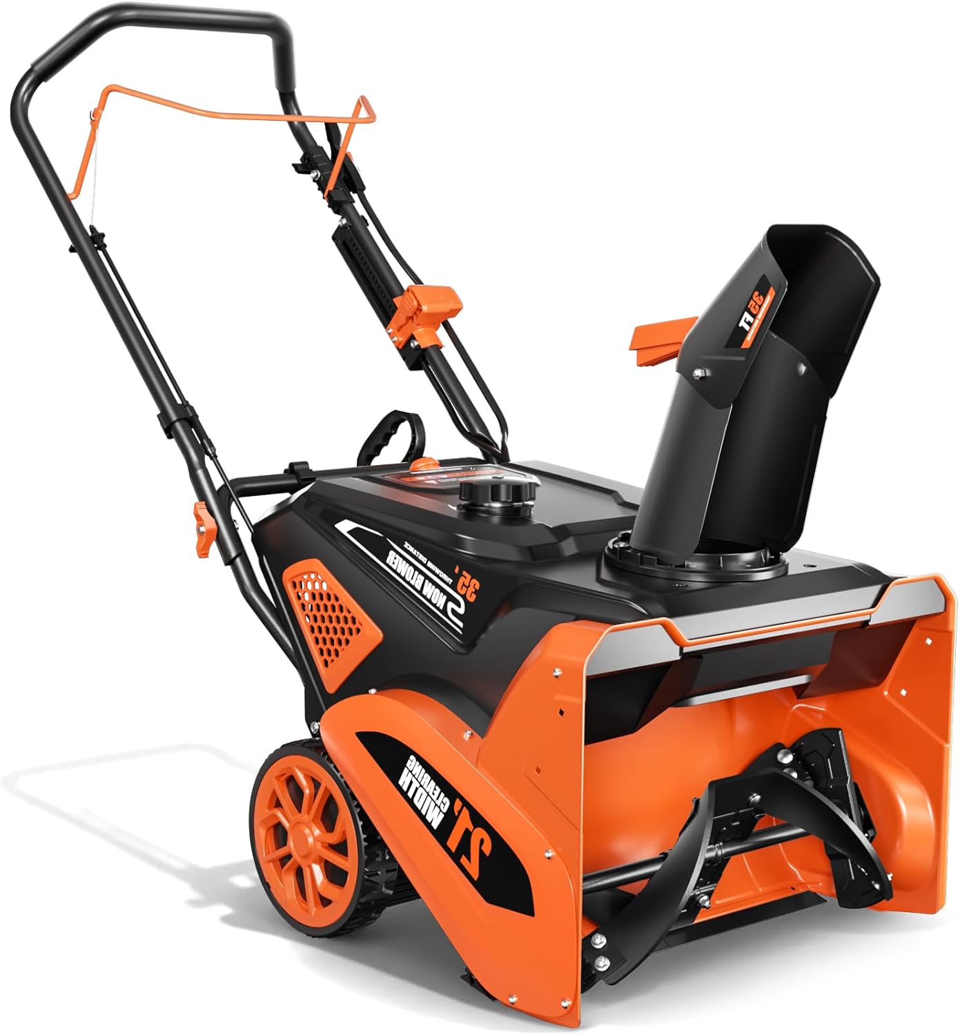 Gas Snow Blower 21 Inch 212cc Single-Stage Snow Thrower with 35 Ft Throw Distance, Snow Blower Gas Powered with 180° Rotating Chute for Driveway & Sidewalk Clearing