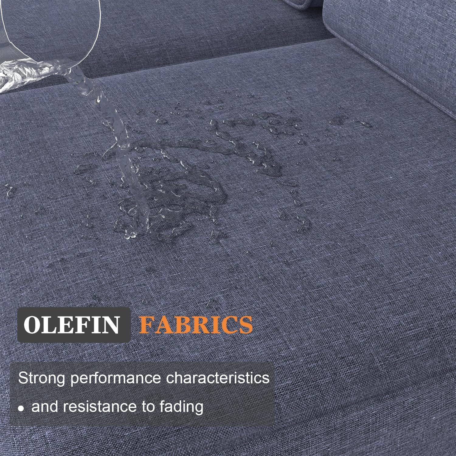 6 Pieces Aluminum Patio Furniture Set with Propane Gas 44