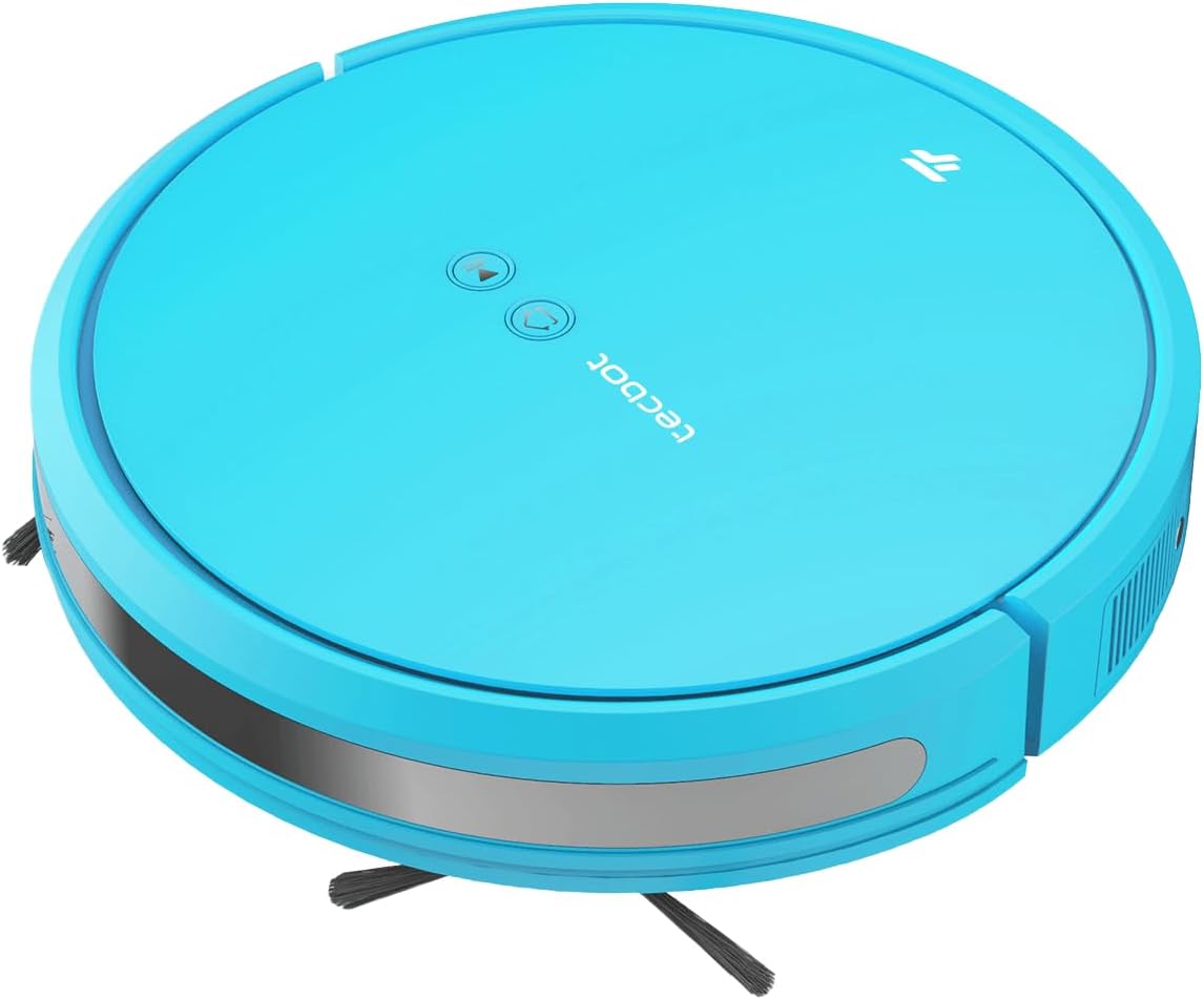 2-in-1 Robot Vacuum Cleaner for Home Slim Body 1800 Pa Suction 100min Runtime Self-Charging Robotic Vacuum and Mop Compatible with WiFi/APP/Button/Remote Control Ideal for Hard Floor, Pet Hair (blue)