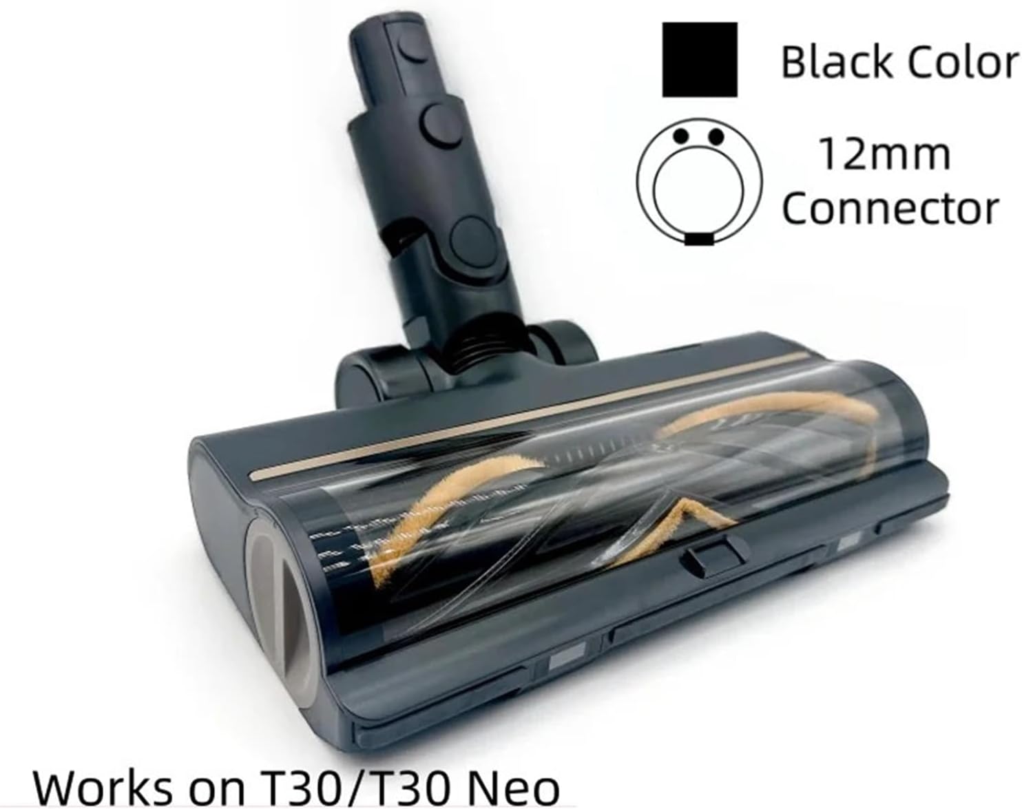 Original Electric Multi-Surface Brush Head Black. Compatible For Dreame Handheld Wireless Vacuum, For R10 Pro T30 NEO T20(Brush Unit)