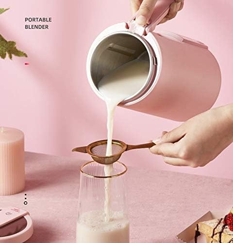 Electric Soymilk Machine Mini Heatable Soya-Bean Milk Juicer Blender Rice Paste Maker Filter-free with Steamer(Onecolor)