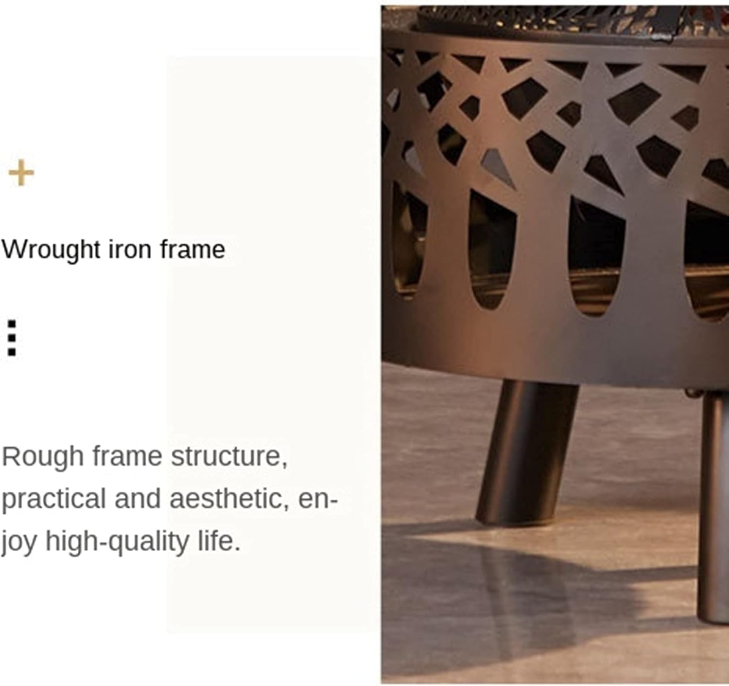 Fire Pits & Bowls, Indoor Smokeless Heating Basin w/Spark Screen, Outdoor Charcoal/Wood Burning Fireplace Stove, Barbecue Grill Firepit for Backyard/Patio/Camping BBQ/Bonfire