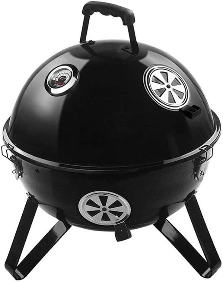 Barbecue Grill Household Thick Stainless Steel Charcoal Multi-Person Barbecue, Portable Picnic Round Barbecue is Stable and Durable, 57x46.7cm