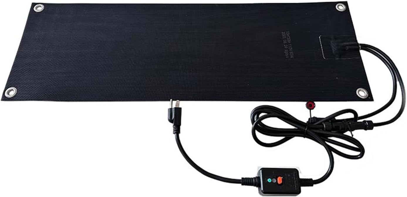 1/2/3/4/5 Pcs Heated Snow and Ice Melting Mats Outdoor Winter, Graphene Heating Electric Snow Melting Mats for Garden, Front Door, Stairs, Porch Outdoor Safer Walking, w/Power Cord(1 Pcs,12