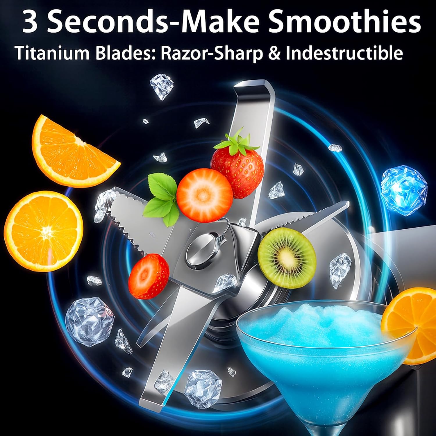 Professional blender, Commercial Blender, Smoothie Blender with Full Soundproof Shield,Quiet Blenders, Heavy Duty Blenders with Strong and Quiet Professional-Grade Power, Self-Cleaning, 70 Oz, 2200W