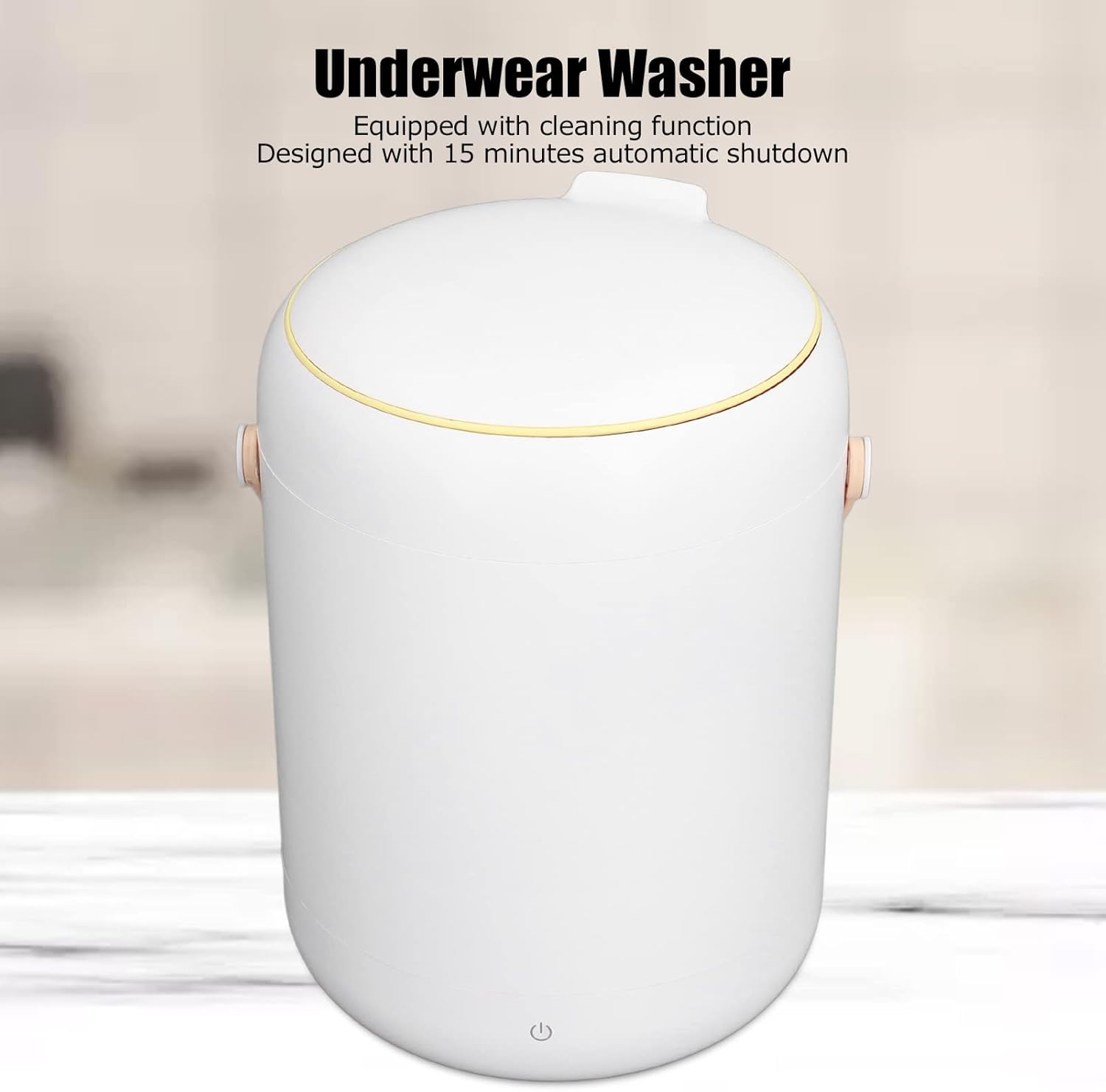 Portable Mini Washer and Spin Dryer Machine - 3L Intelligent Underwear Laundry Washer for Apartment, Camping, RV (White)