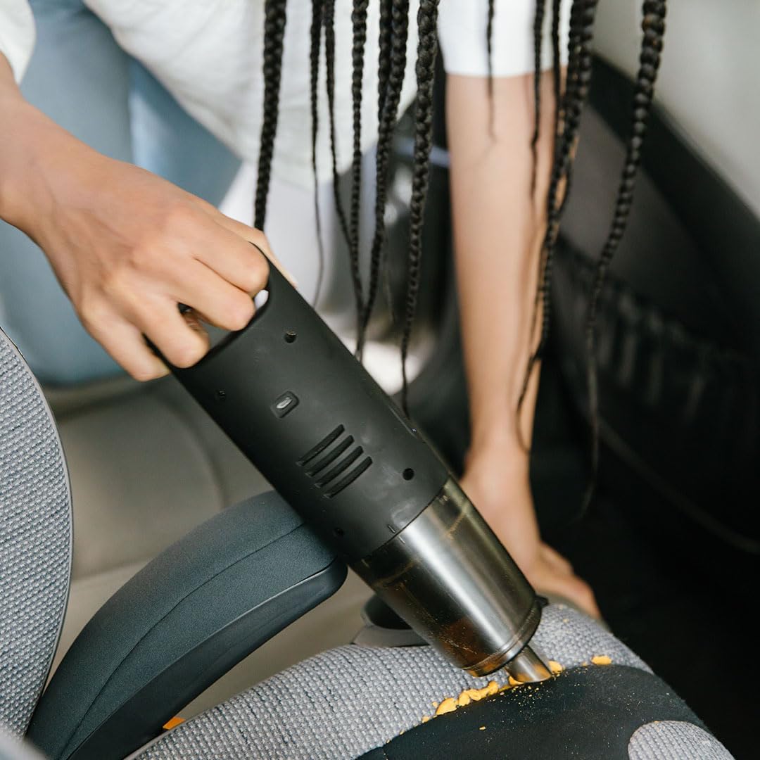 Ayla & Co Handheld Portable Car Vacuum, Lightweight and Cordless Car Vacuum with Washable Filter, Black