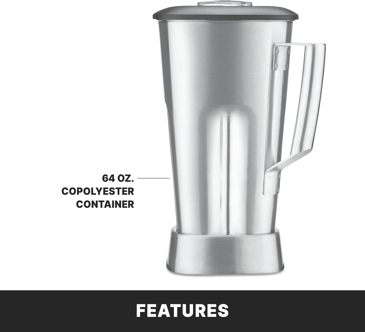 Waring Commercial MX1050XTS 3.5 HP Blender with Electronic Keypad Controls, Pulse Feature and a 64 oz. Stainless Steel Container, 120V, 5-15 Phase Plug