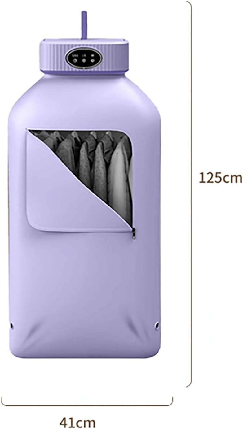 Portable Dryers for Apartment, Electric Clothes Drying Machine with LCD Touch Screen, 360℃ Circul Ation Drying and 2 Level Strong Adjustable, Intelligent Timing Design and Easy To Carry, For Home
