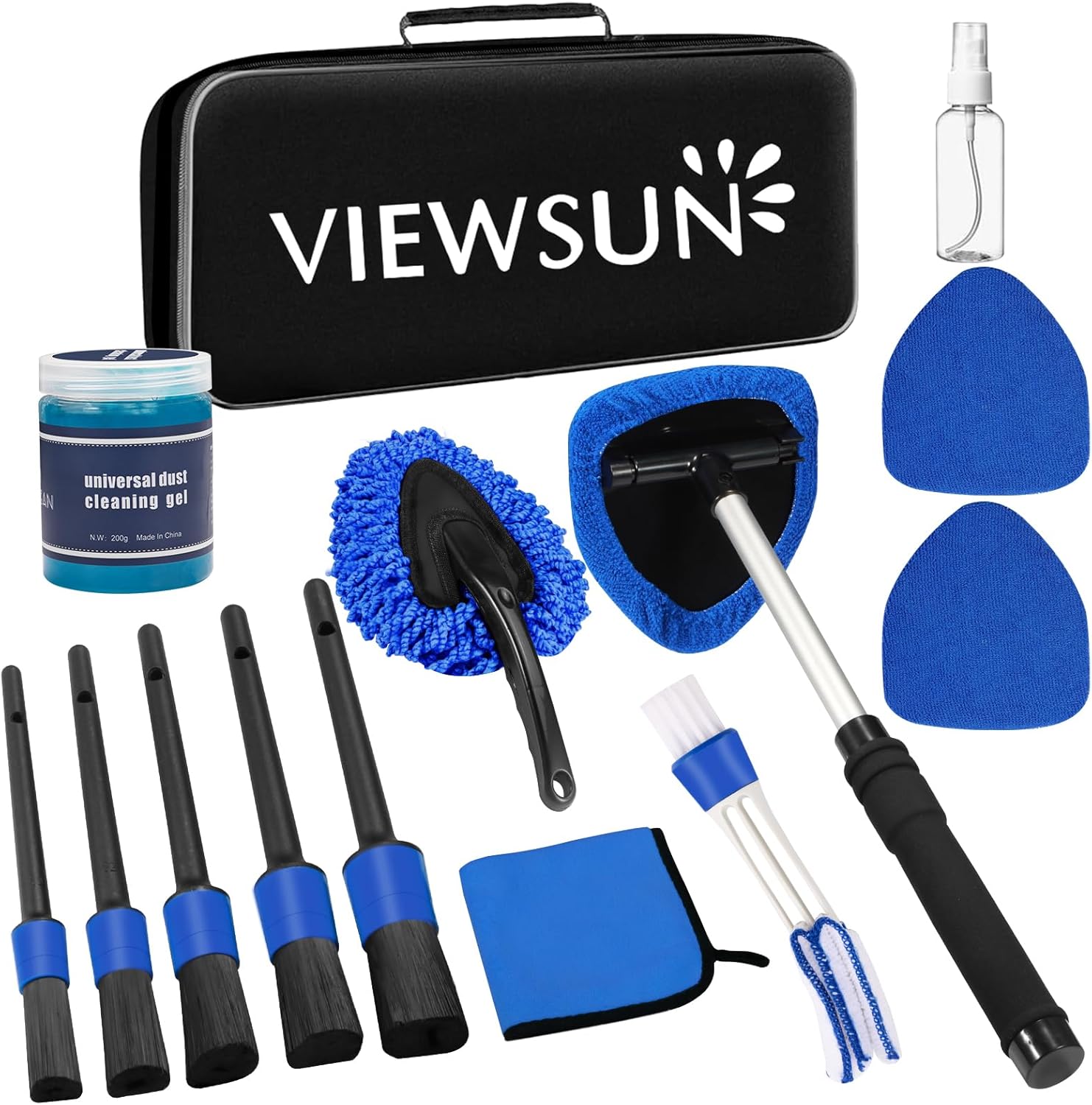 Viewsun Car Vacuum Cordless Rechargeable, 8000PA High Power Handheld Vacuum Cleaner with 31PCS Car Cleaning Kit, Auto Accessories for Women Gift