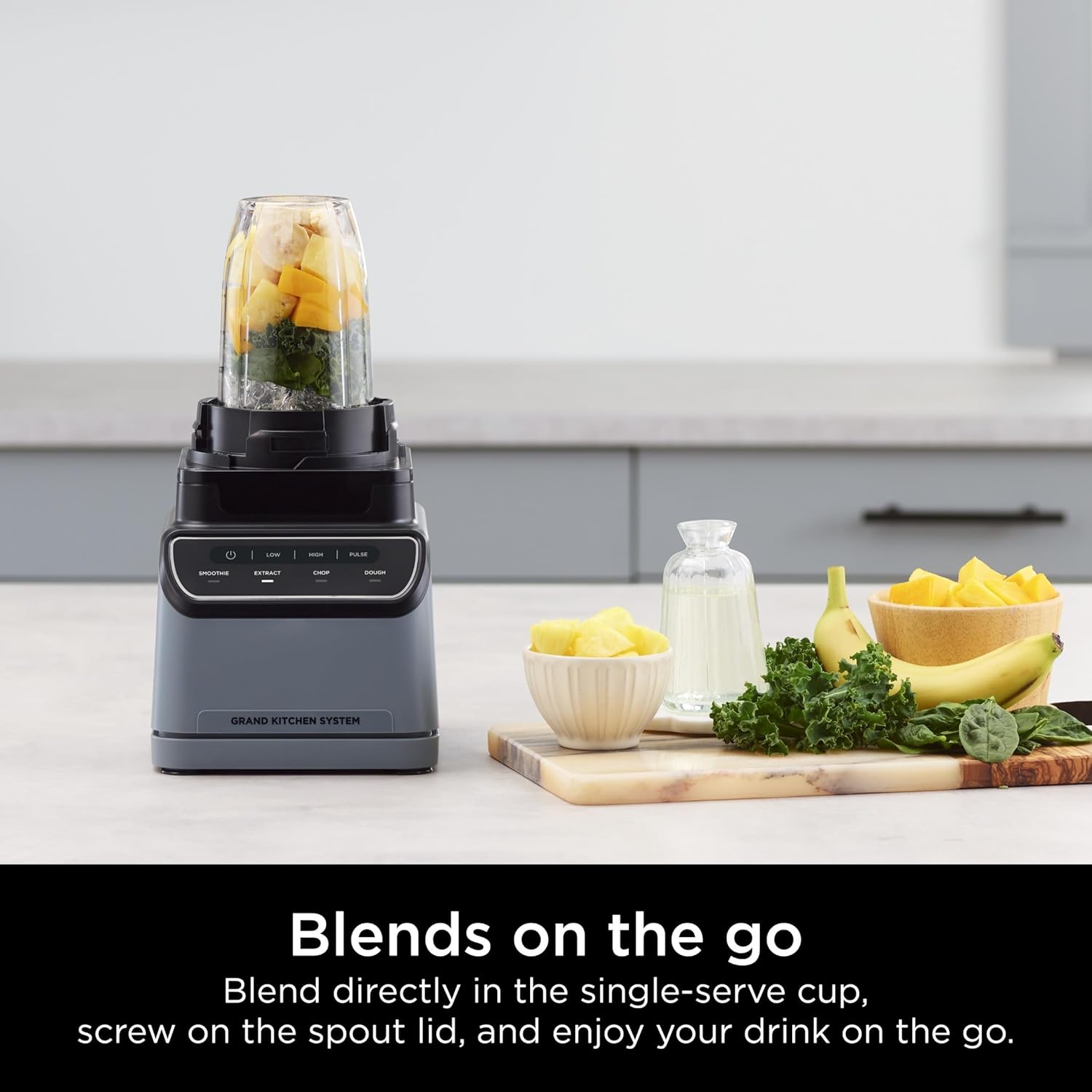 Ninja Grand Kitchen System 1200, Blender, 4 Preset Auto-iQ Programs, 72 oz. full-size pitche (KS500)