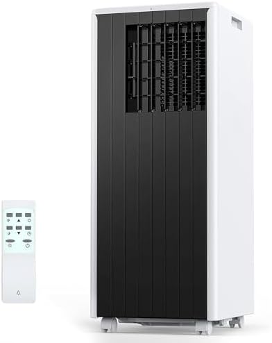 8000 BTU Portable Air Conditioner for 350 Sq Ft - 3-In-1 AC Unit with Cooling, Dehumidifier & Fan Modes, Remote Control, 24H Timer, Installation Kit for Home, Office & Dorm