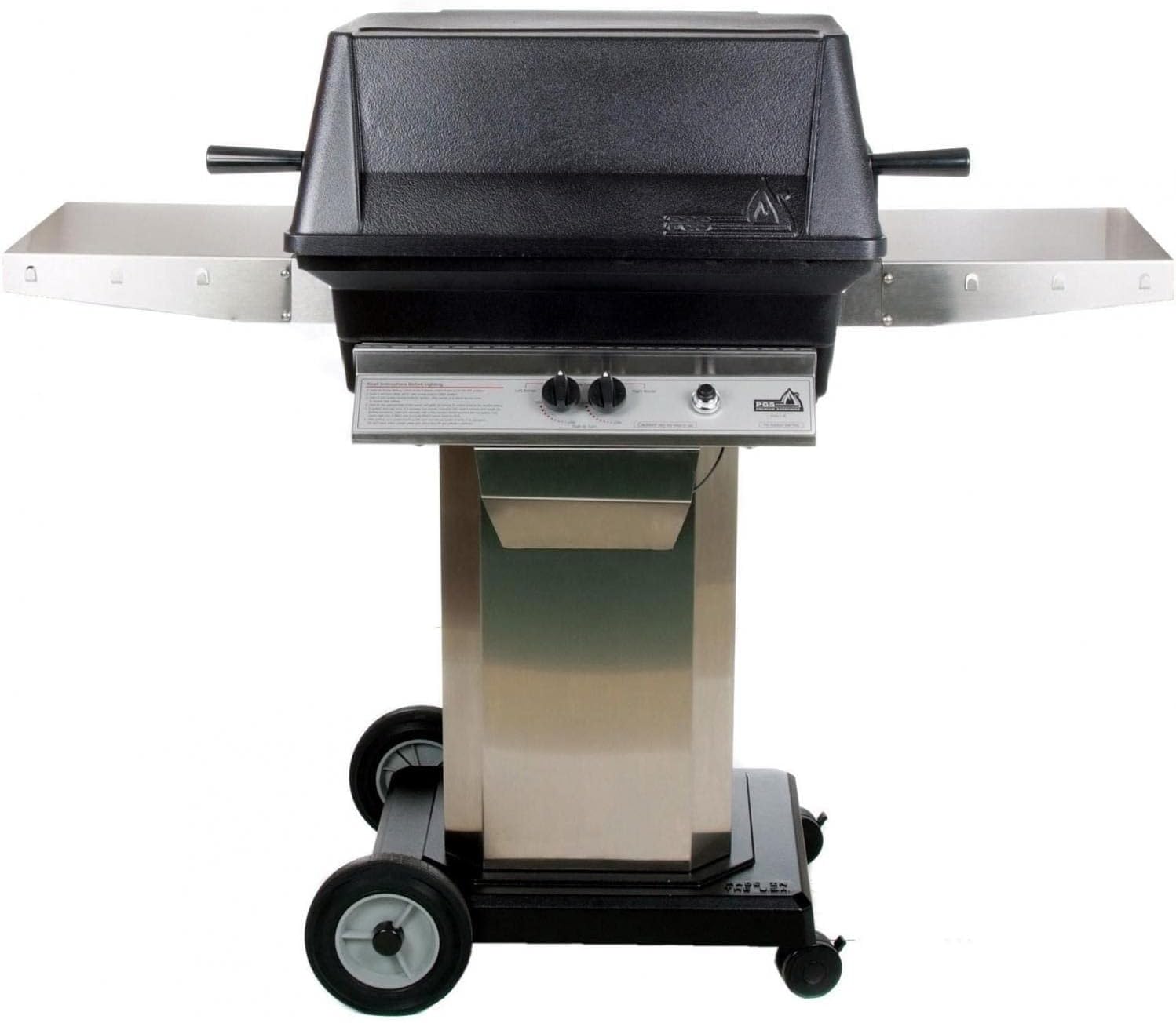 PGS A40 Cast Aluminum Propane Gas Grill On Stainless Steel Portable Pedestal Base