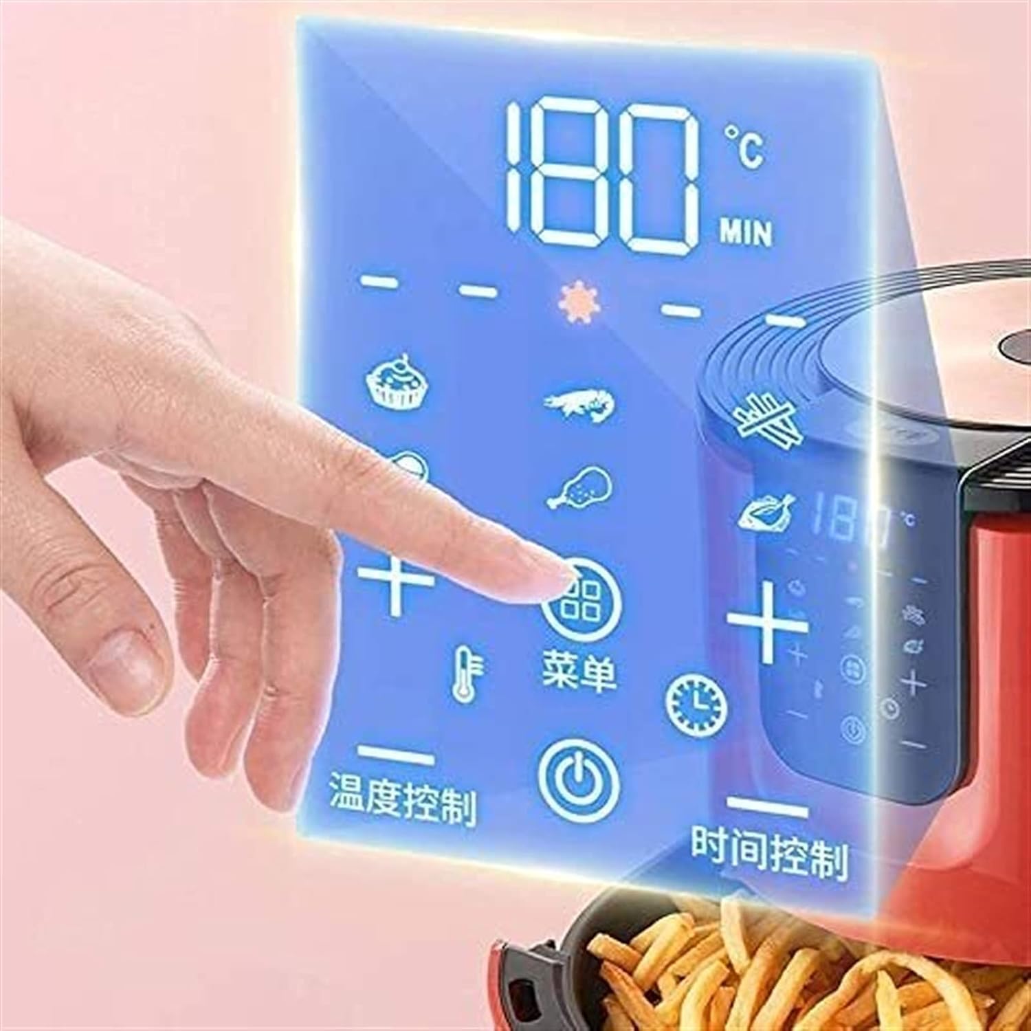 oven mini oven air fryer oven Small Air Fryer, Air Fryer for Home Use 1400W Power Air Fryer Digital Led Touch Screen Timer Temperature Control Electric Deep Fryer Air Fryer Kitchen Tools Small Air F