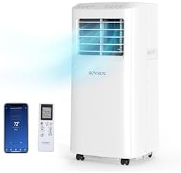 ROVSUN WiFi Enabled Smart 9000 BTU Portable Air Conditioner with Remote & APP Control, 3-in-1 Cooler, Dehumidifier & Fan, Powerful Room Mobile AC Unit with Rolling Wheels & Easy Installation Kit