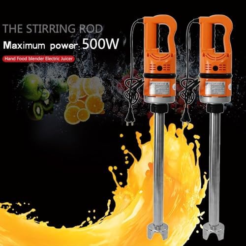 Commercial Immersion Blender, 500W Heavy Duty Electric Stick Blender, Variable Speed Multi-Function Portable Blender with Stick (300mm Stirring Rod)