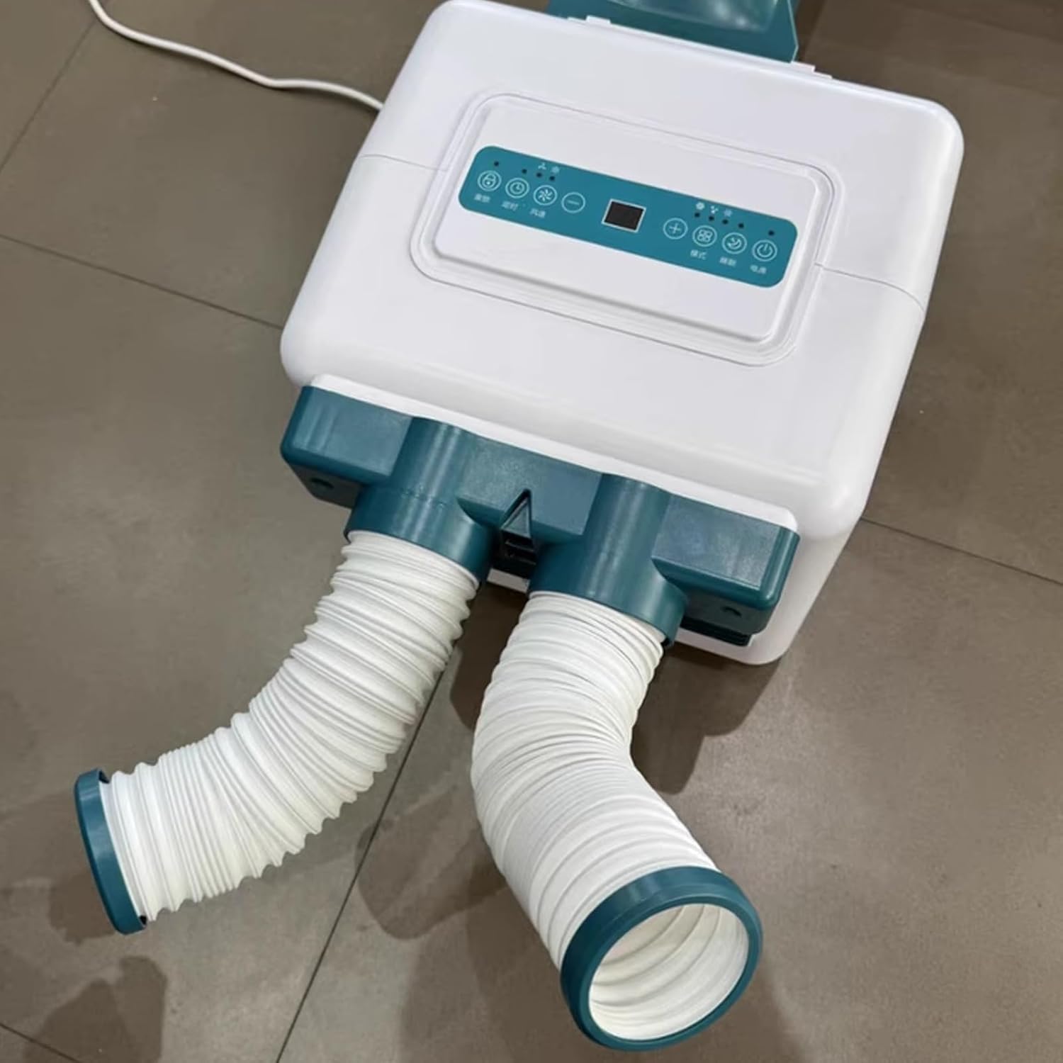 Dual Hose Air Conditioners 3800 BTU Small Portable Ac 2 Wind Speeds with Touch Panel and Remote Control 2 Side Handles for Bedroom, Room, Office, Small Spaces