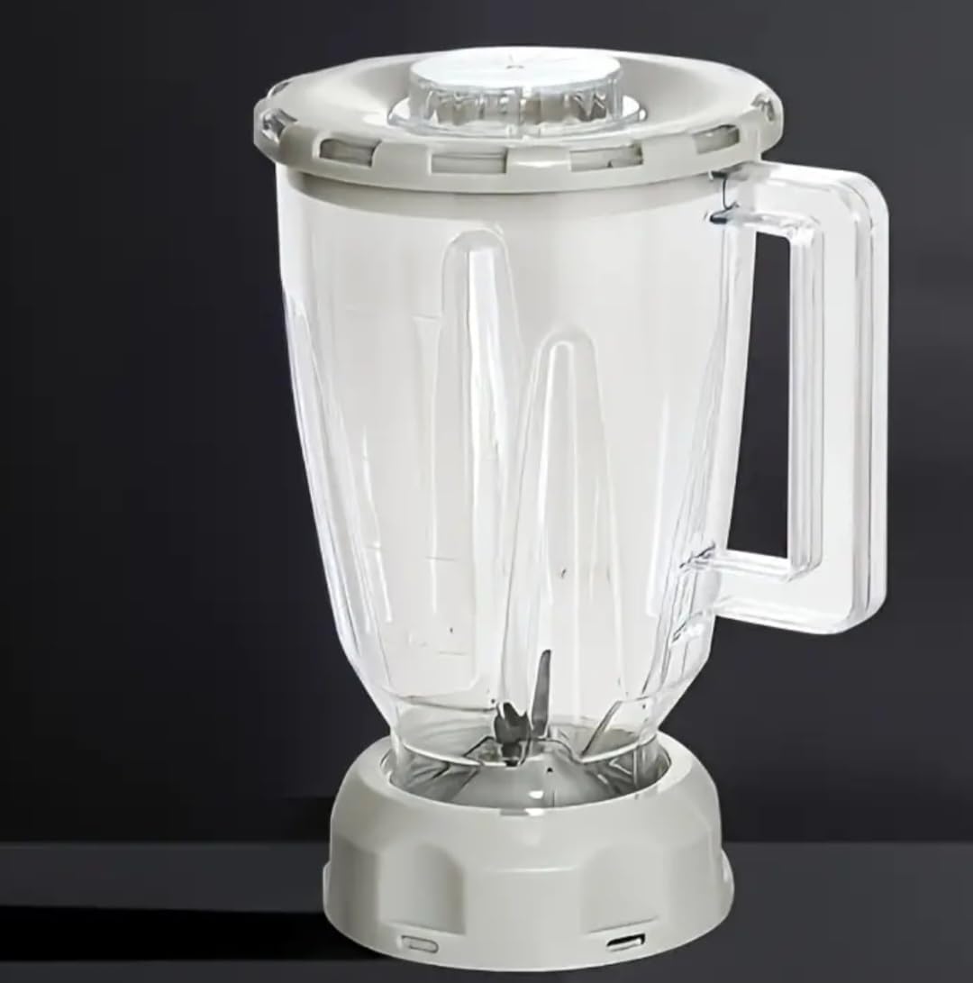 Multifunctional Blender with Clear Plastic Jar, White Base