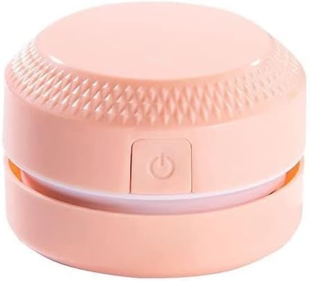 Hard Floor Vacuum Desktop Cleaner Mini Portable Vacuum Cleaner Office Corner Desk Dust Collector Home Table Sweeper Desktop Coffee Powder Cleaner (Color : Pink, Size : Charging)