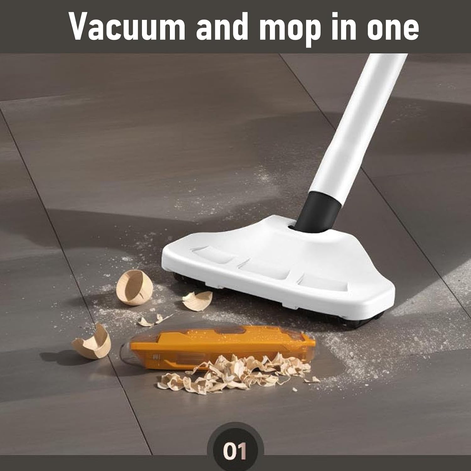 Cordless Vacuum Cleaner, 3 in 1 USB Rechargeable Deep Cleaning Mops for Floor Cleaning, 9pcs Tools Stick Vacuum for Carpet, Hard Floor, Pet Hair