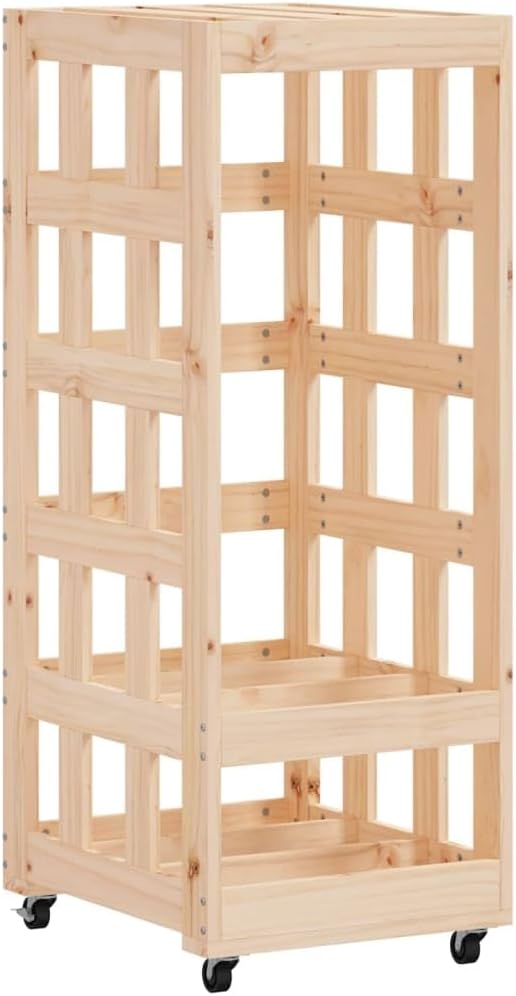 Fire Pits & Outdoor Fireplaces Log Holder with Wheels 15.7