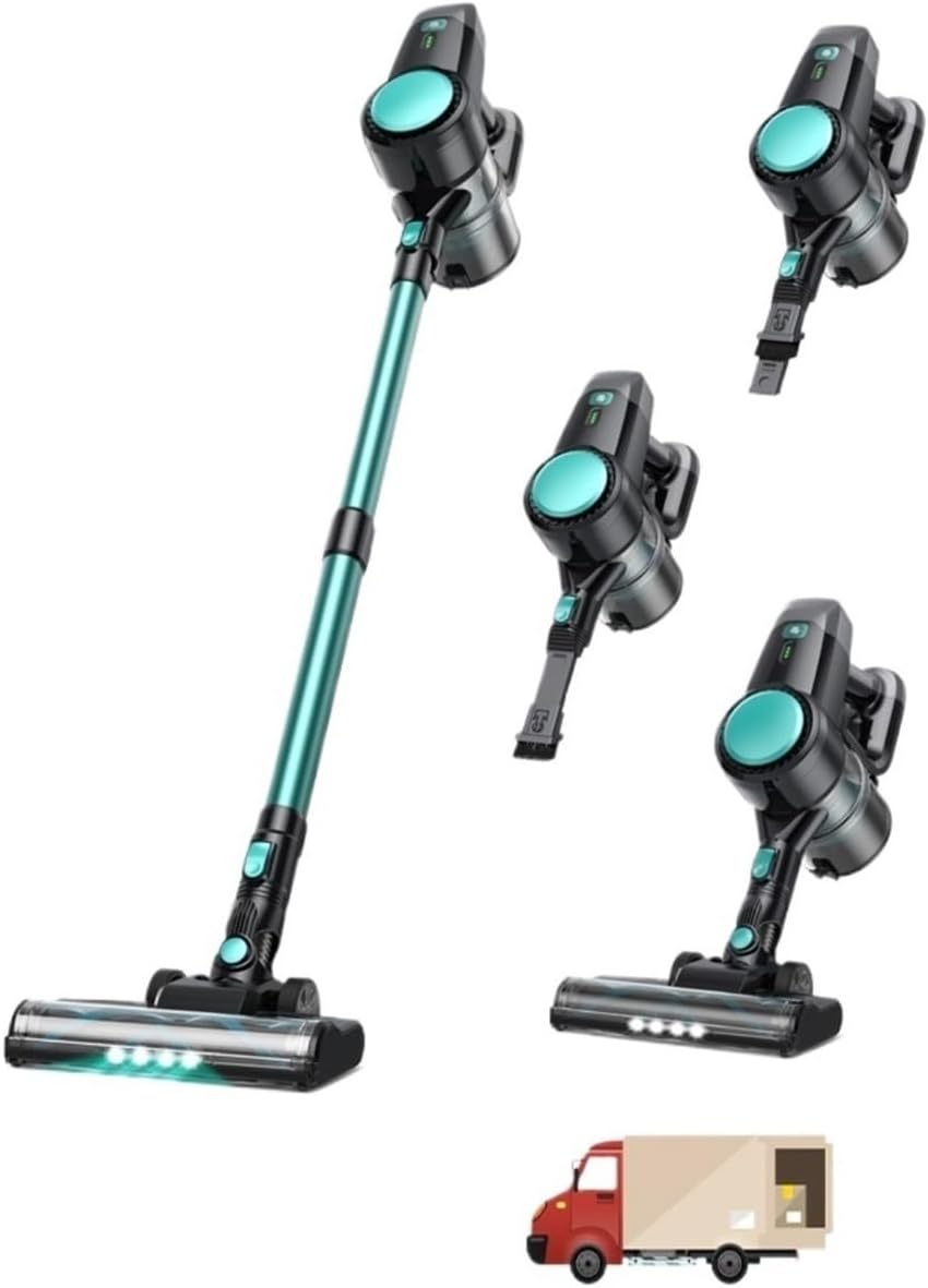 Cordless Vacuum Cleaner 20Kpa Powerful 6 in 1 Lightweight Handheld Stick Vacuum Flexible LED Head Compatible with INSE N3T