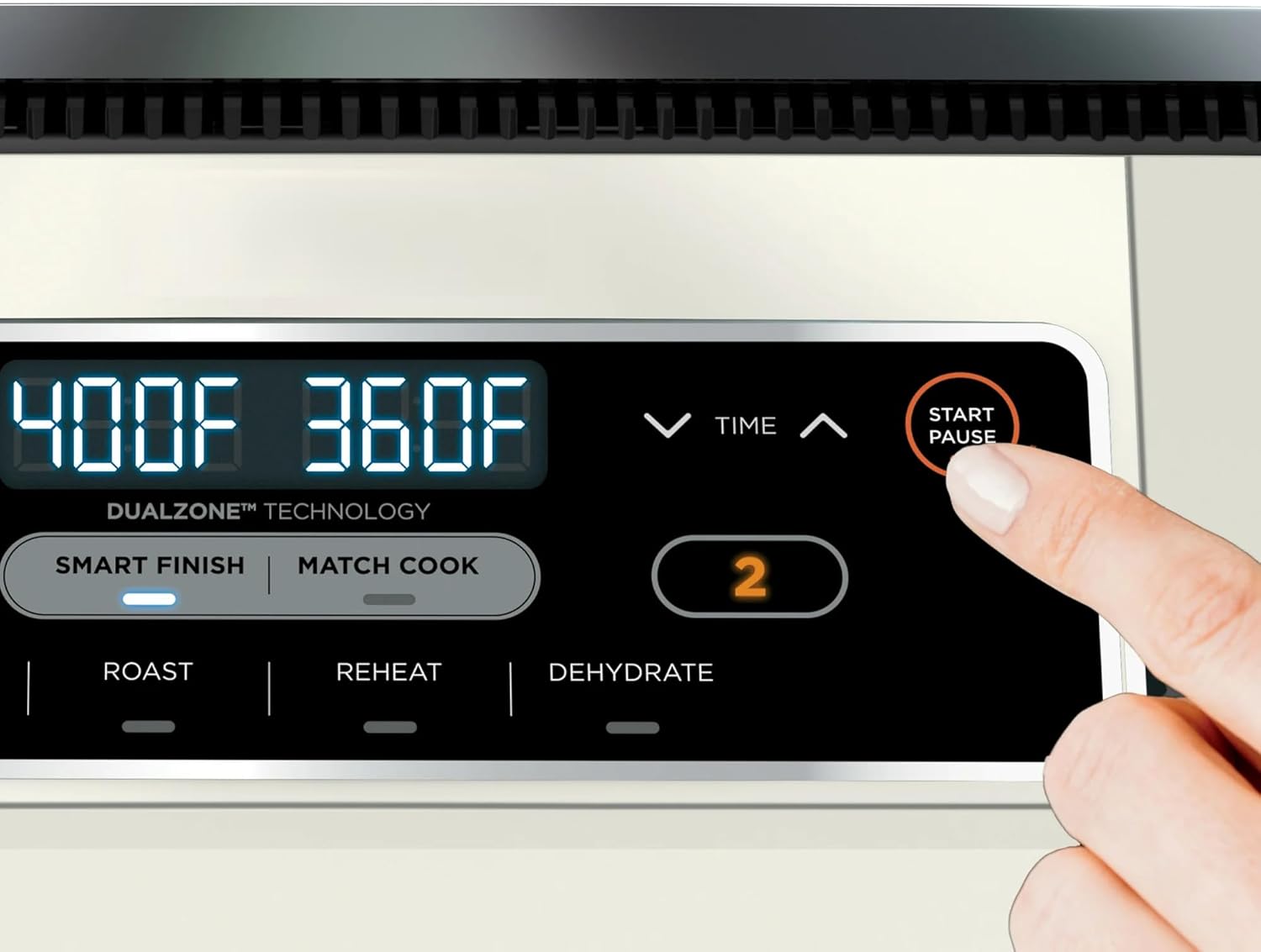 Ninja 4-in-1 Dual Basket Air Fryer with Smart Zone Divider – 8 Qt Family Size Capacity, Independent Temperature Controls & Digital Touch Panel – Air Fry, Roast, Reheat & Dehydrate Appliance