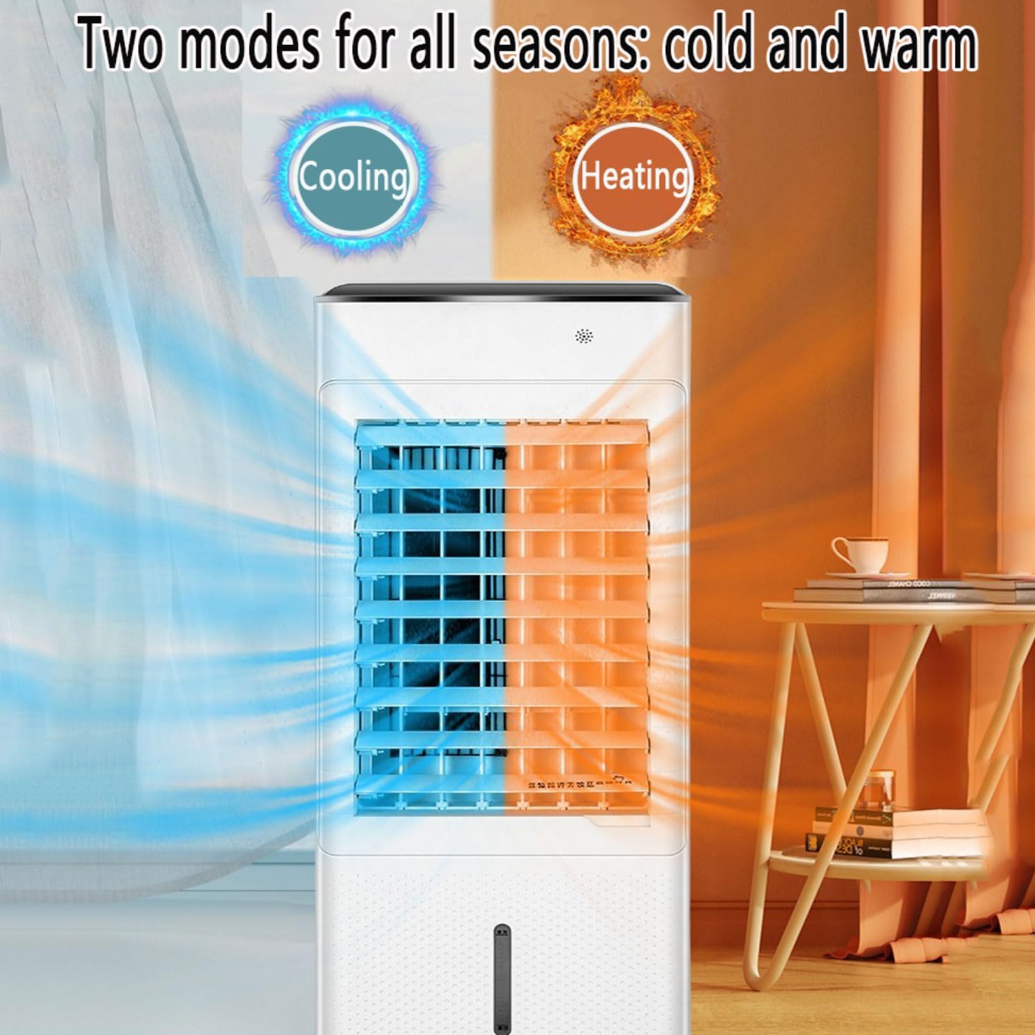 Portable Air Conditioner 7LTank Evaporative Air Cooler 4 in 1 Mobile Heater Cooling Fan Humidifier with 12H Timer 3 Speeds 120° Oscillating Air Coolers for Home Room Office No Hose Needed