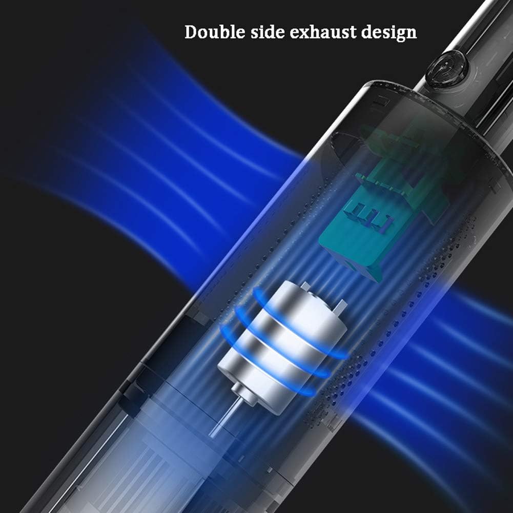 Car Vacuum Cleaner 120W 6KPa Portable Handheld Vacuum Cleaner with Cleaner HEPA Filter, Handheld Vacuum Cordless for Animal Hair,Black (Black)