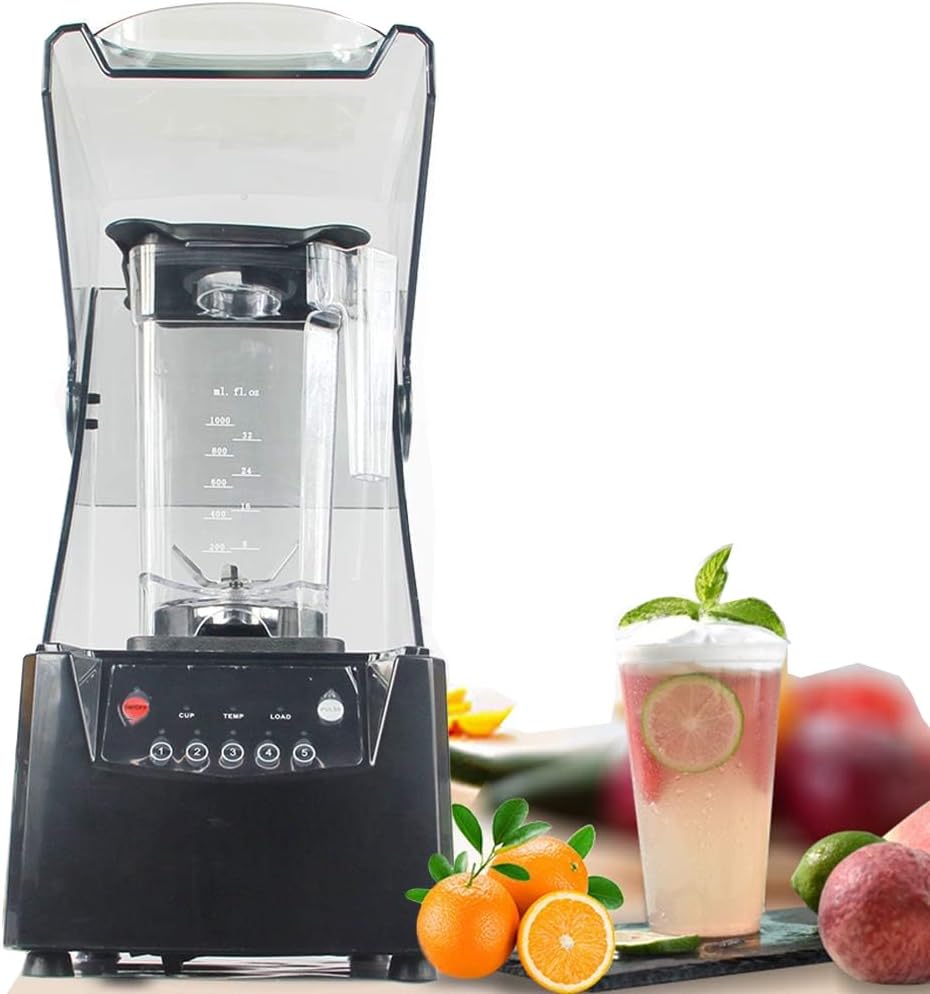 2L Smoothie Blender, 2200W Commercial Soundproof Blender, Self-Cleaning Smoothie Maker, Professional Countertop Blender with Digital Waterproof Touchpad, for Ice Crushing, Shakes and Smoothies