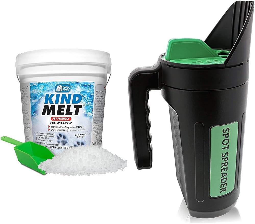 HARRIS Kind Melt Pet Friendly Ice and Snow Melter & Spot Spreader Hand Spreader Shaker for Seed