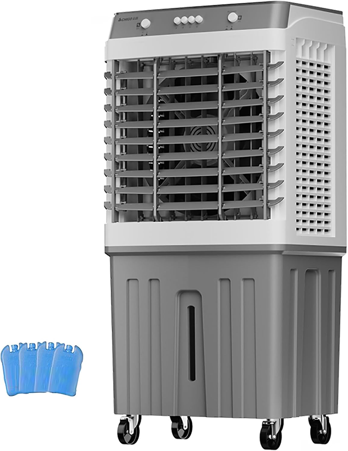 3 in 1 Portable Air Conditioner, Swamp Cooler, Evaporative Air Cooler Outdoor Cooling Fan, 120° Oscillating, 3 Speed for Patio Garage Industry Commercial Use(44.5x34x100cm/18x13x39inch)