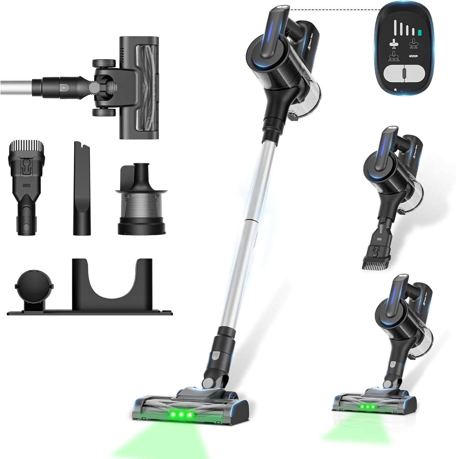 Hearten 25Kpa Cordless Stick Vacuum Lightweight Cleaner, Black