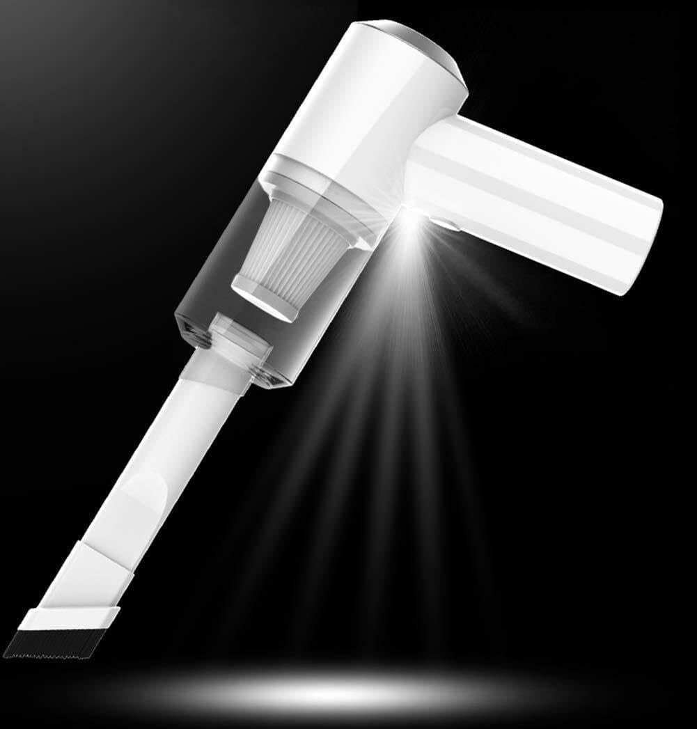 Handheld Vacuum Cordless, Handheld Vacuum Cleaner Cordless, 6000Pa Powerful Suction Hand Vacuum Cleaner with LED Light, Car Vacuum Cleaner for Car, Home and Office,with Storage Bag