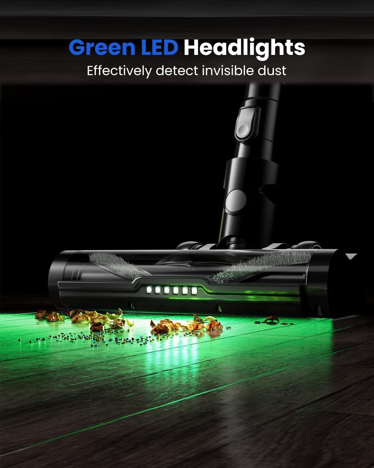 Proscenic Cordless Vacuum Cleaner, 45Kpa 50Mins Runtime Vacuum Cleaners for Home with Green Light, Anti-Tangle, LED Display, Lightweight Stick Vacuum for Pet Hair, Floor&Carpet, P13(Pink)