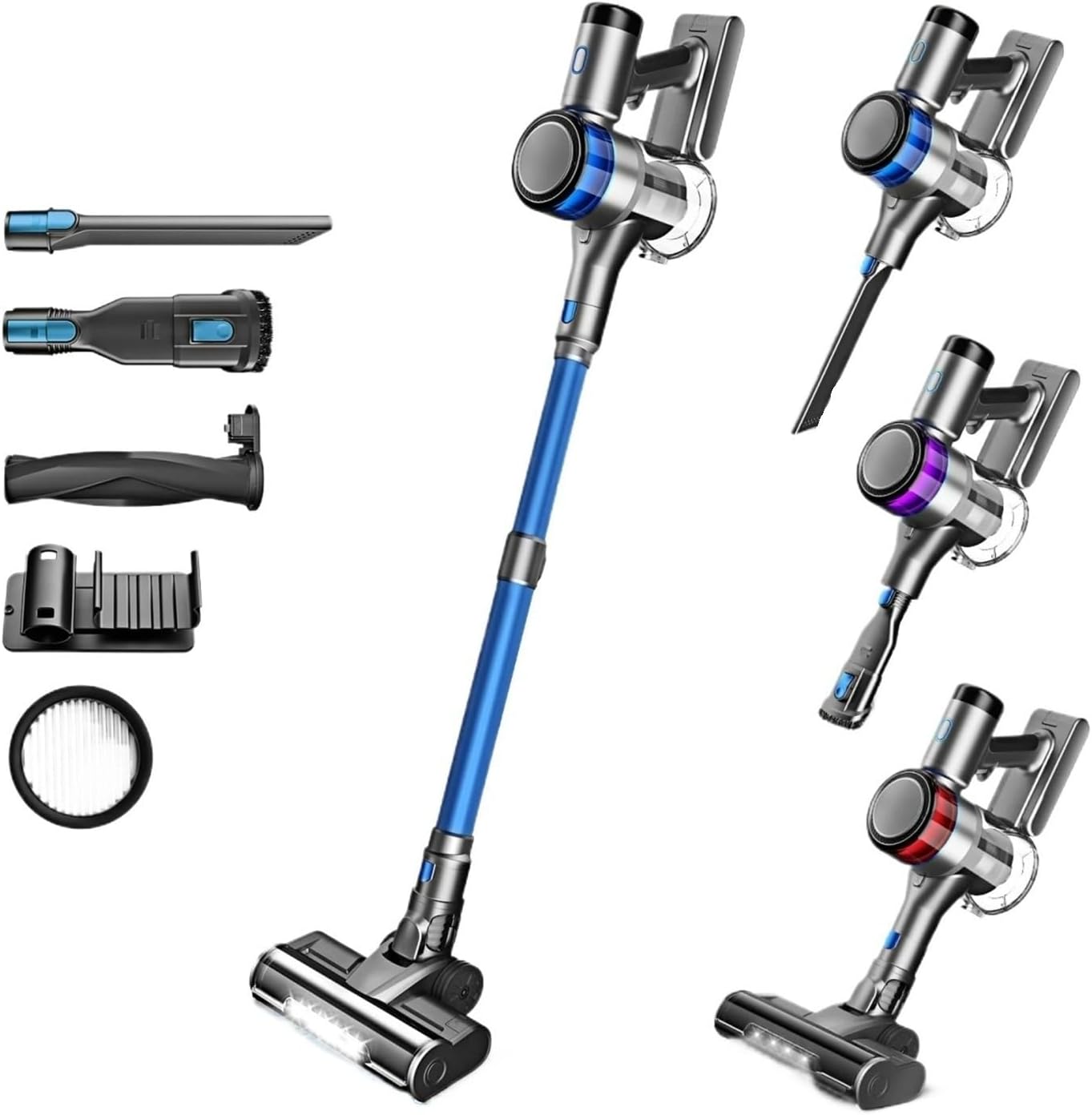 Compatible With INSE S9X Cordless Vacuum Cleaner, 45Kpa Powerful Stick Vacuum With LED Display, 55min Runtime & 4 Suction Modes